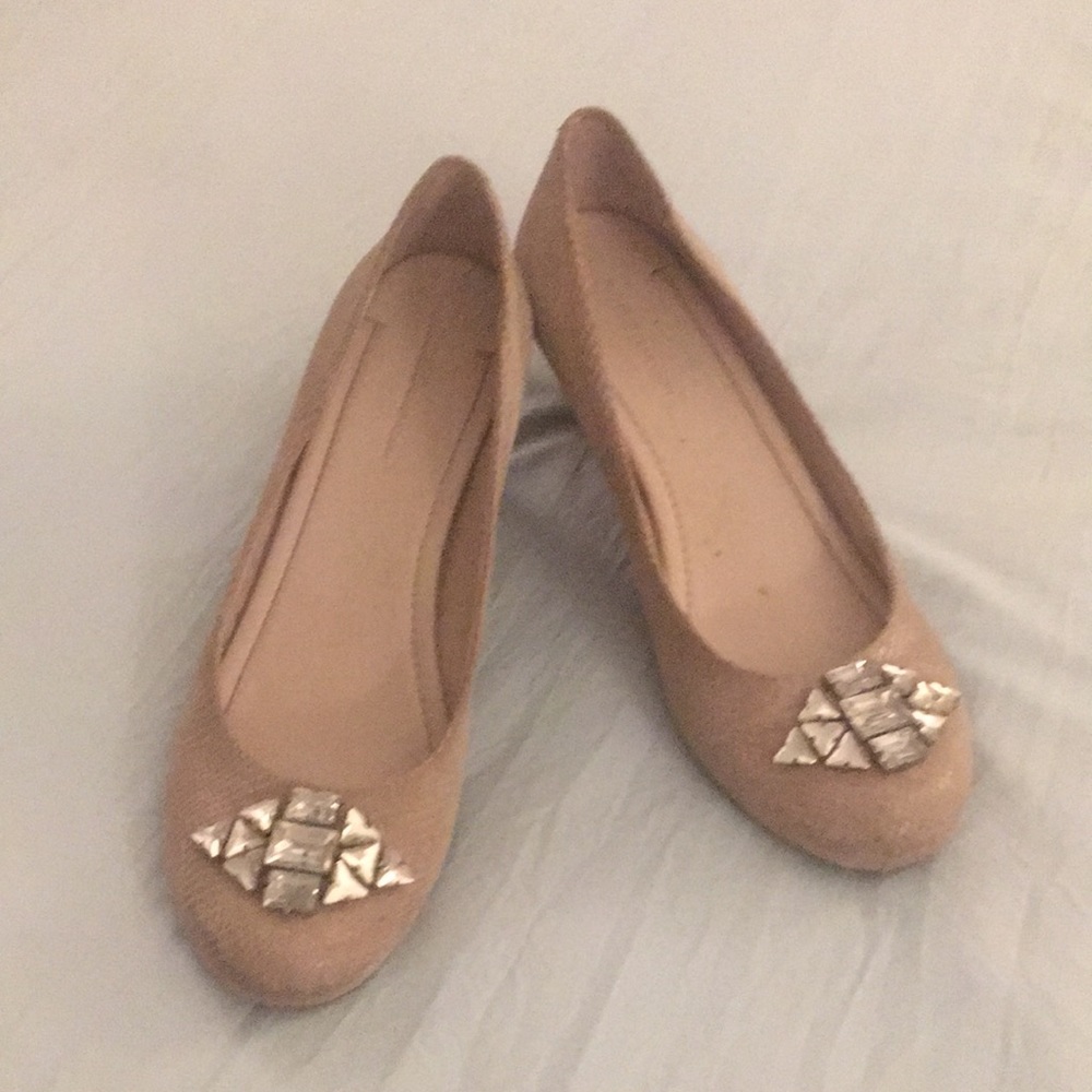 BCBGeneration Art Deco Rhinestone Gem Wedge Heels
